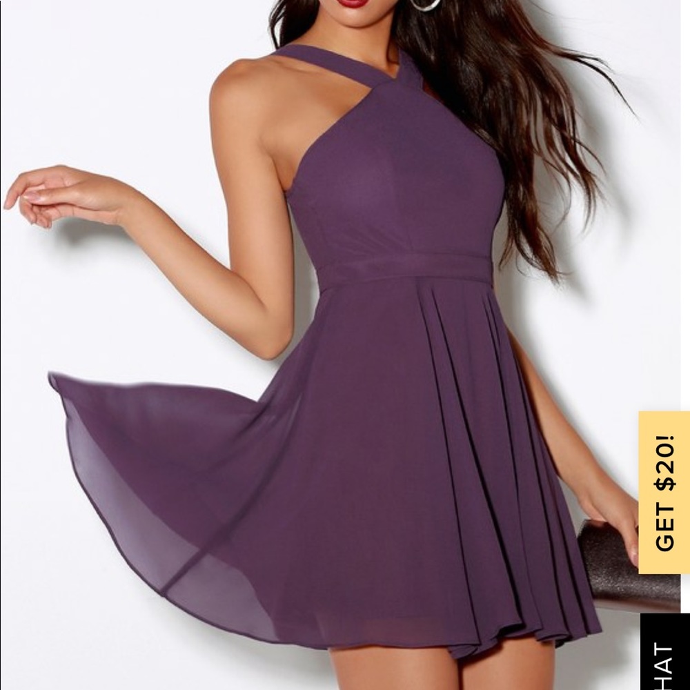 FLASH SALE Purple skater dress